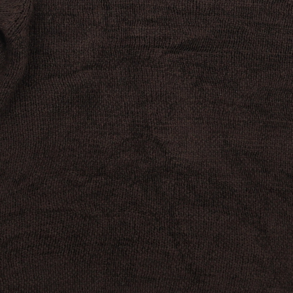 EWM Womens Grey Floral Knit Pullover Jumper Size XL