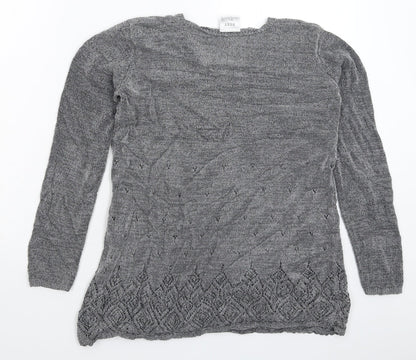 NEXT Womens Grey  Knit Pullover Jumper Size S