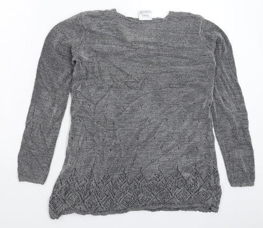 NEXT Womens Grey  Knit Pullover Jumper Size S
