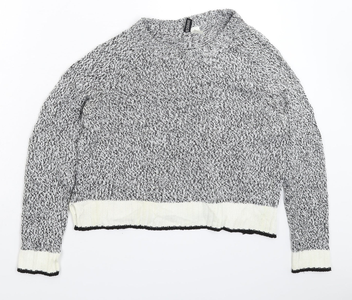 Womens UK Size S Divided Grey Pullover Jumper