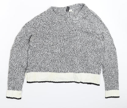 Womens UK Size S Divided Grey Pullover Jumper