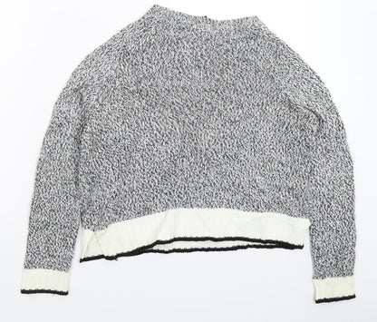 Womens UK Size S Divided Grey Pullover Jumper