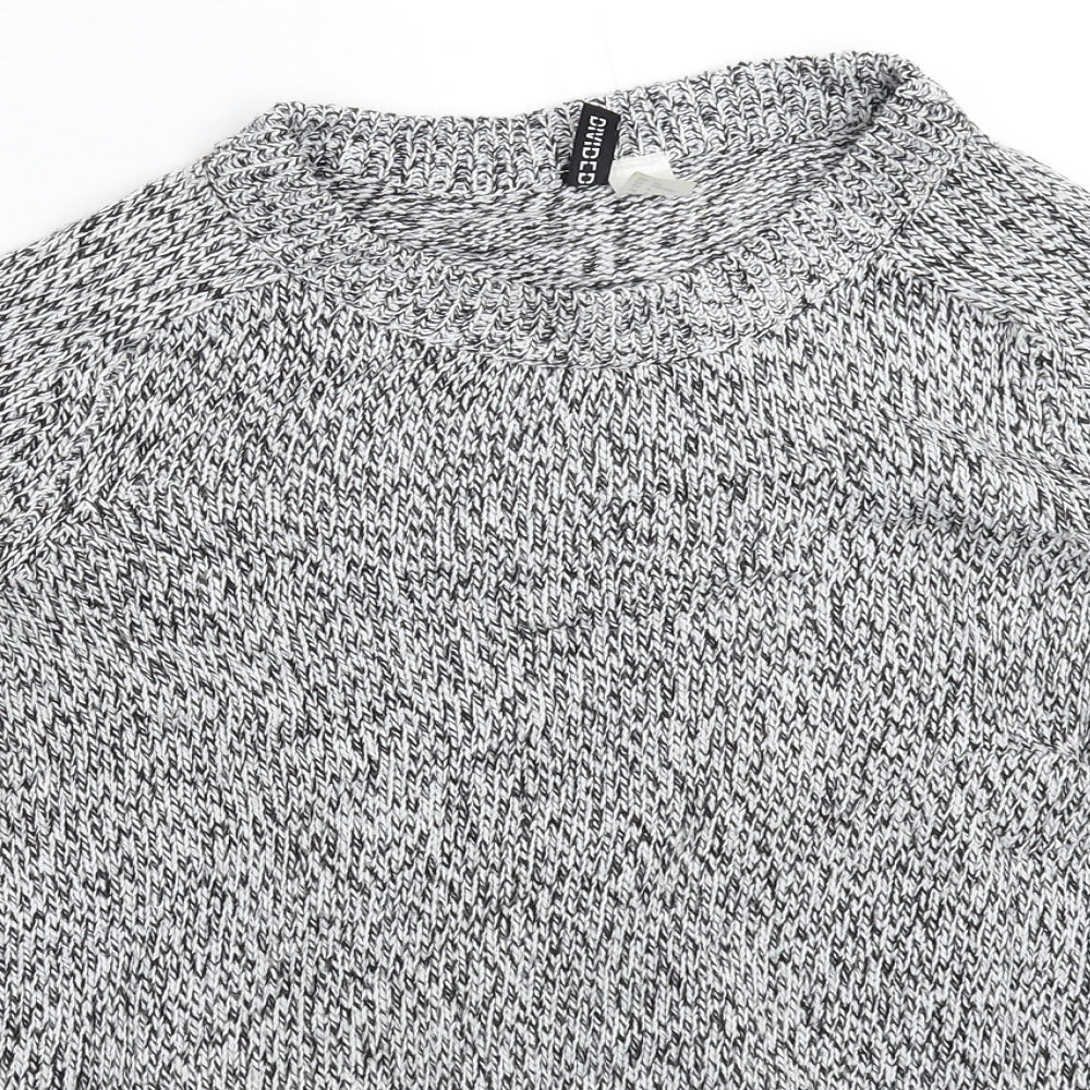 Womens UK Size S Divided Grey Pullover Jumper