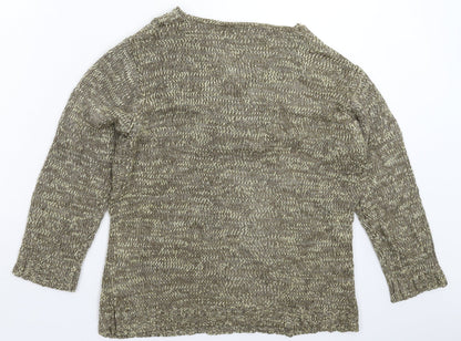 Jasmin Womens Grey  Knit Pullover Jumper Size S