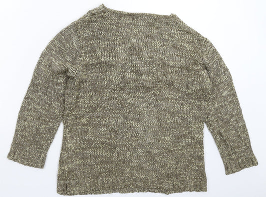 Jasmin Womens Grey  Knit Pullover Jumper Size S