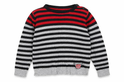 IKKS Boys Multicoloured Striped Knit Pullover Jumper Size 6 Years