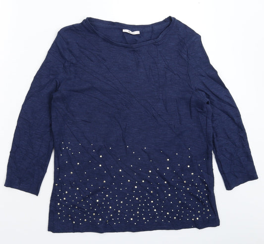 TU Womens Blue  Knit Pullover Jumper Size 10