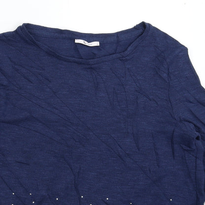 TU Womens Blue  Knit Pullover Jumper Size 10