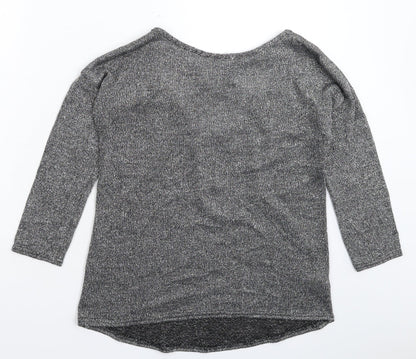 Womens UK Size 10 Atmosphere Silver Pullover Jumper