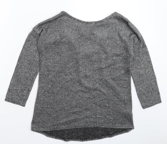 Womens UK Size 10 Atmosphere Silver Pullover Jumper