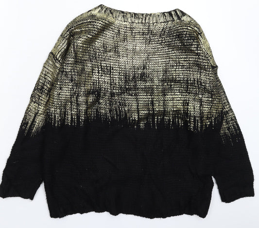 So Sweet Womens Black  Knit Pullover Jumper Size 2XL