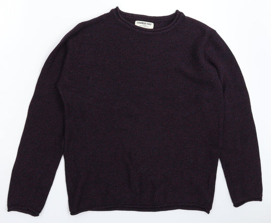 Cedar Wood State Mens Purple  Knit Pullover Jumper Size L