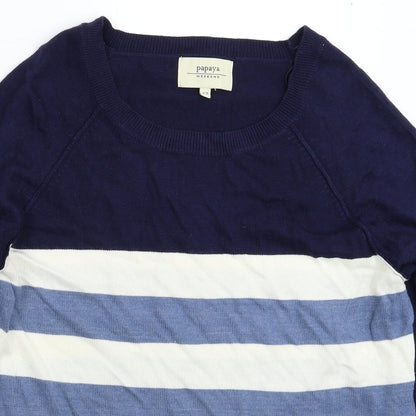 Womens UK Size 12 Papaya Multicoloured Pullover Jumper