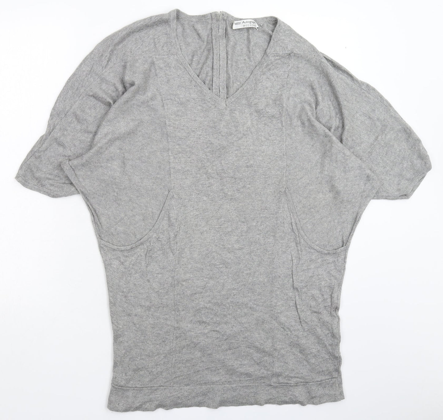 Autograph Womens Grey  Knit Jumper Dress  Size 12