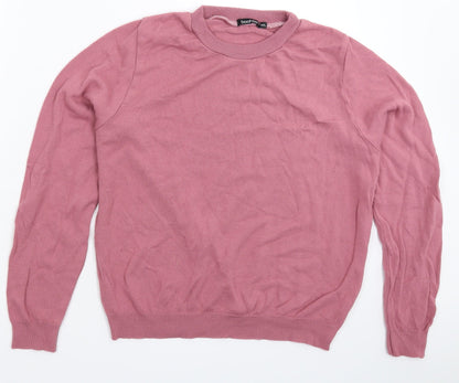 Boohoo Womens Pink  Knit Pullover Jumper Size L