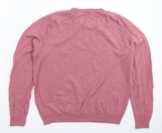 Boohoo Womens Pink  Knit Pullover Jumper Size L
