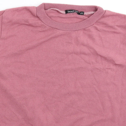 Boohoo Womens Pink  Knit Pullover Jumper Size L