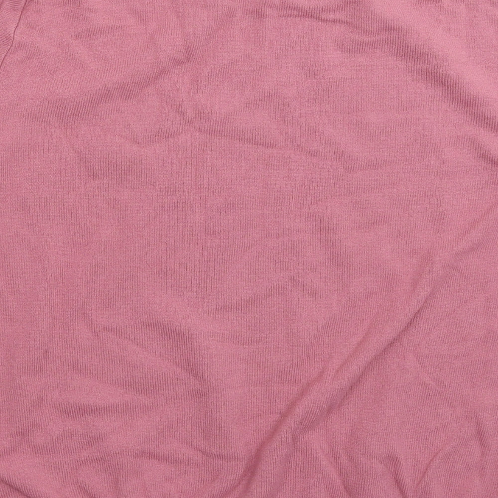 Boohoo Womens Pink  Knit Pullover Jumper Size L