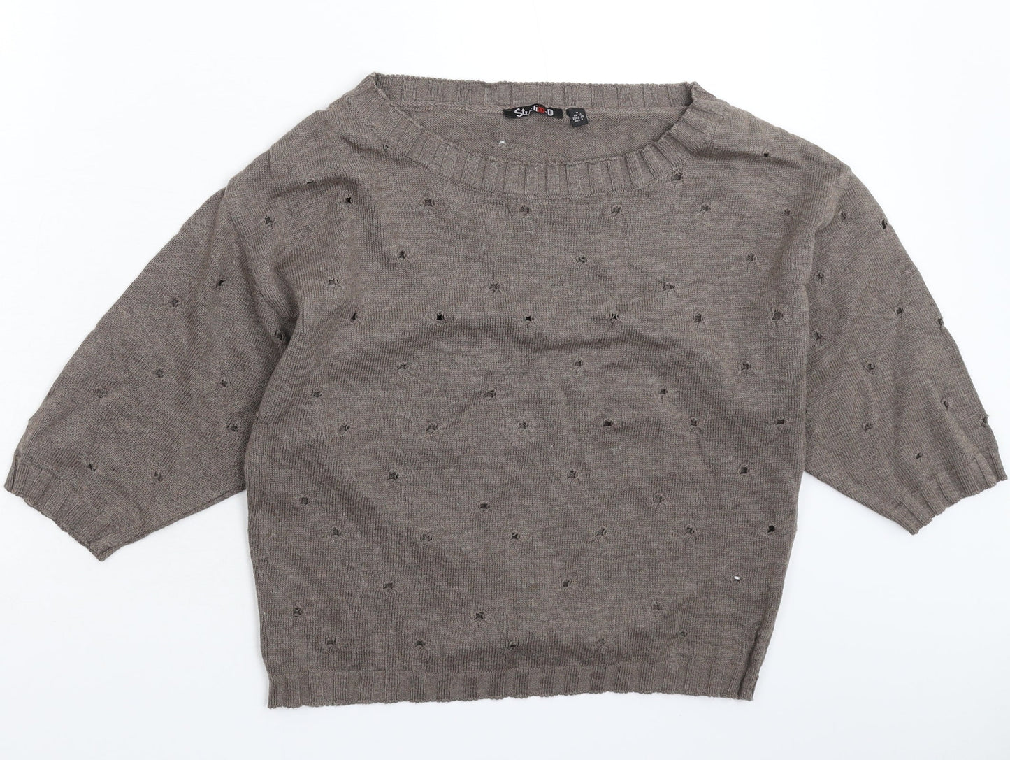 Womens UK Size 12 Studio Grey Pullover Jumper