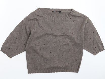 Womens UK Size 12 Studio Grey Pullover Jumper