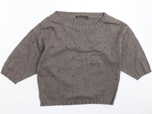 Womens UK Size 12 Studio Grey Pullover Jumper