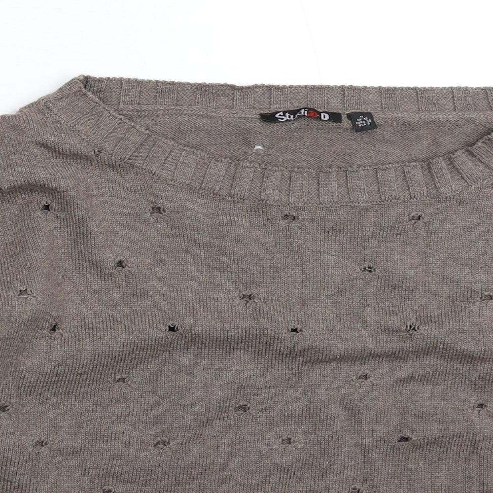 Womens UK Size 12 Studio Grey Pullover Jumper