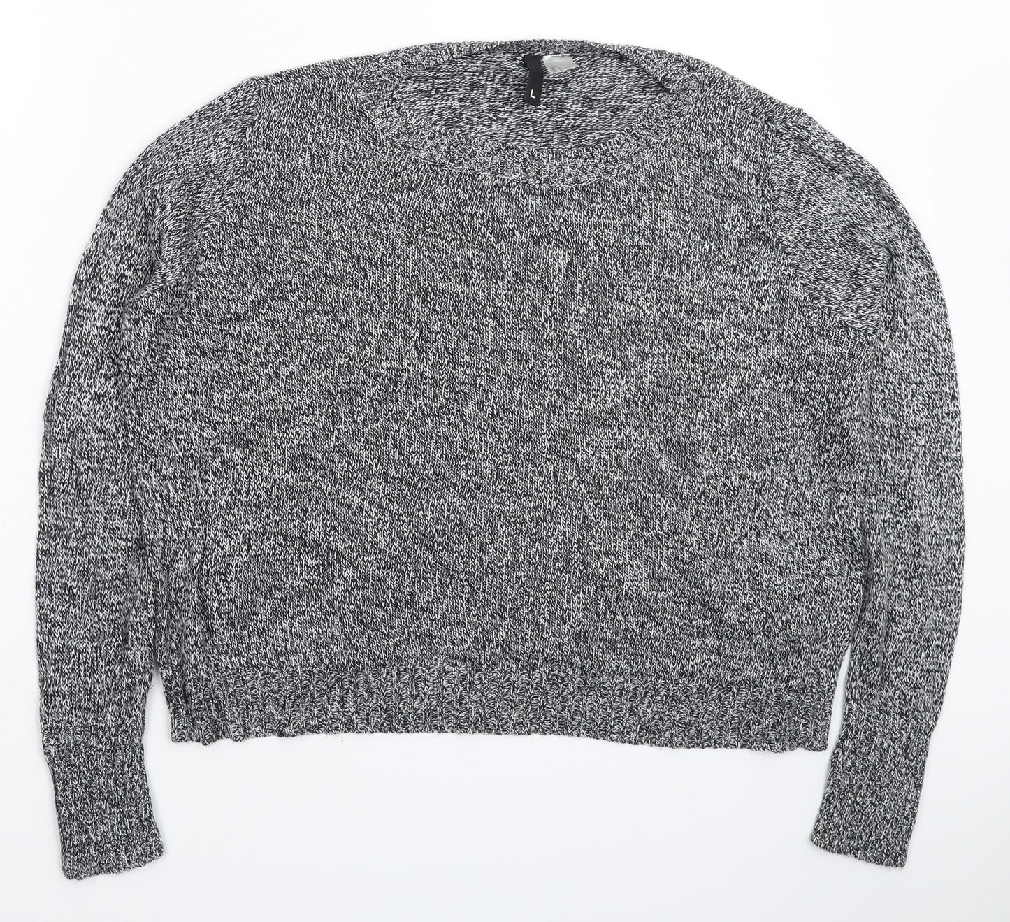 Womens UK Size L Divided Grey Pullover Jumper