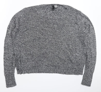 Womens UK Size L Divided Grey Pullover Jumper