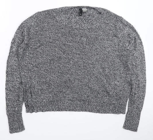 Womens UK Size L Divided Grey Pullover Jumper