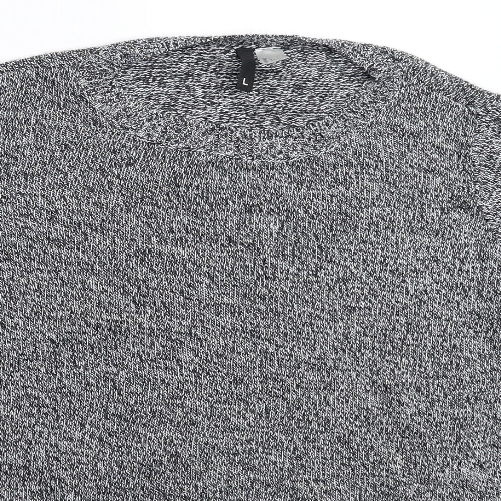 Womens UK Size L Divided Grey Pullover Jumper