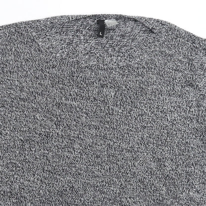 Womens UK Size L Divided Grey Pullover Jumper
