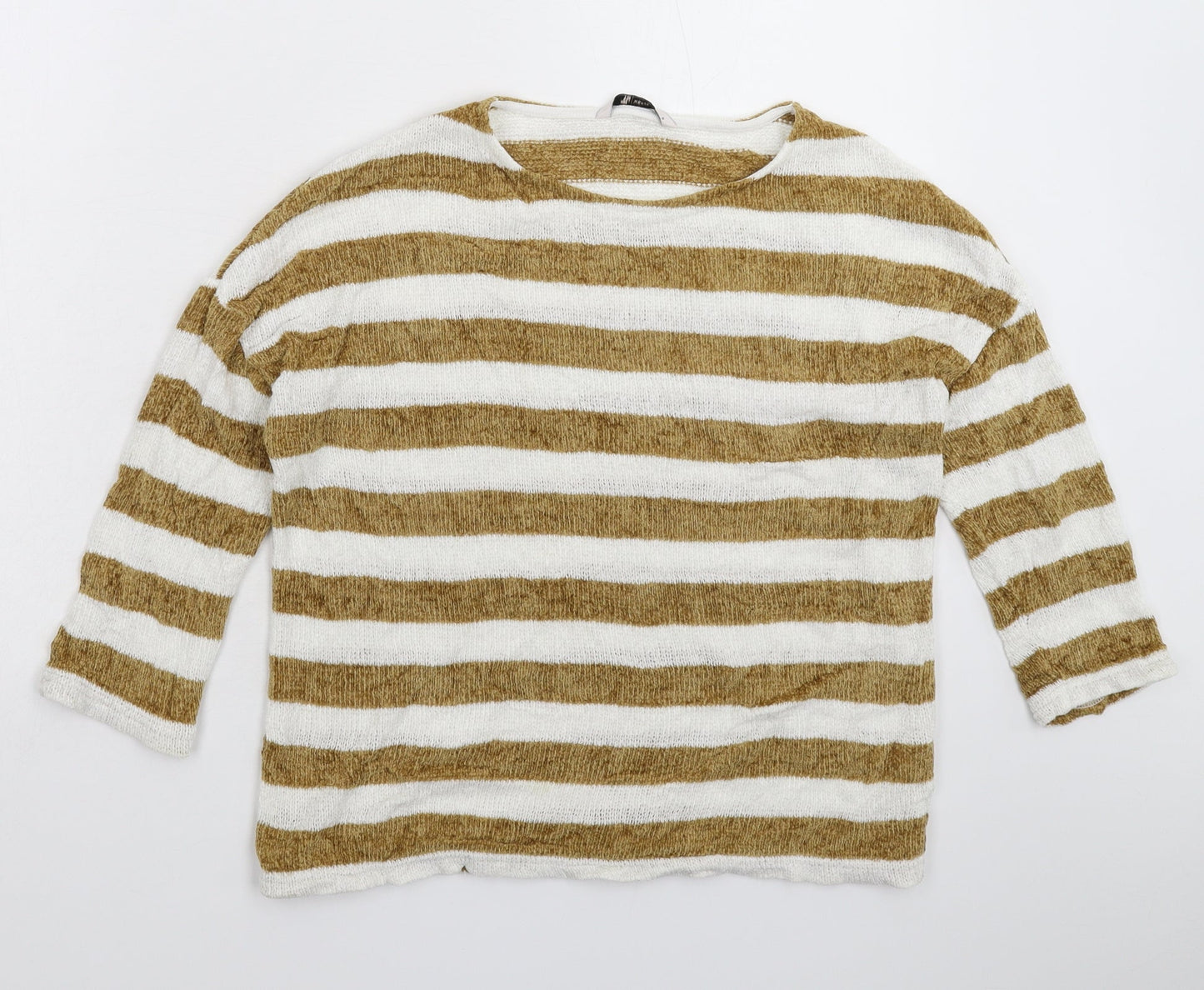 TU Womens Multicoloured Striped Knit Pullover Jumper Size 8