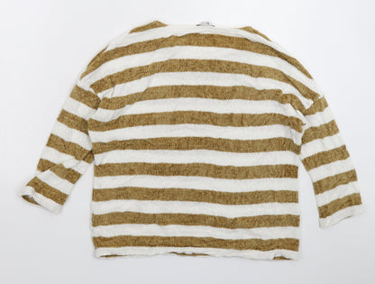 TU Womens Multicoloured Striped Knit Pullover Jumper Size 8