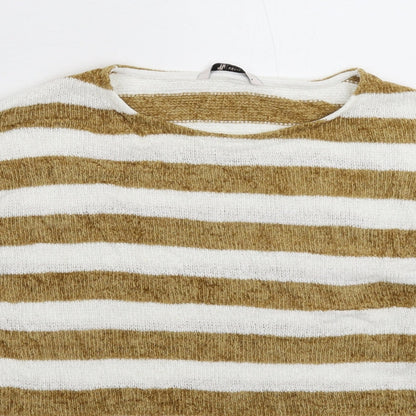 TU Womens Multicoloured Striped Knit Pullover Jumper Size 8