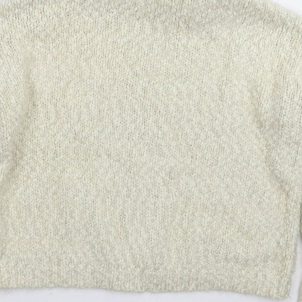 Womens UK Size 12 NEXT White Pullover Jumper