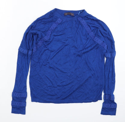 Womens UK Size S Marks and Spencer Blue Pullover Jumper
