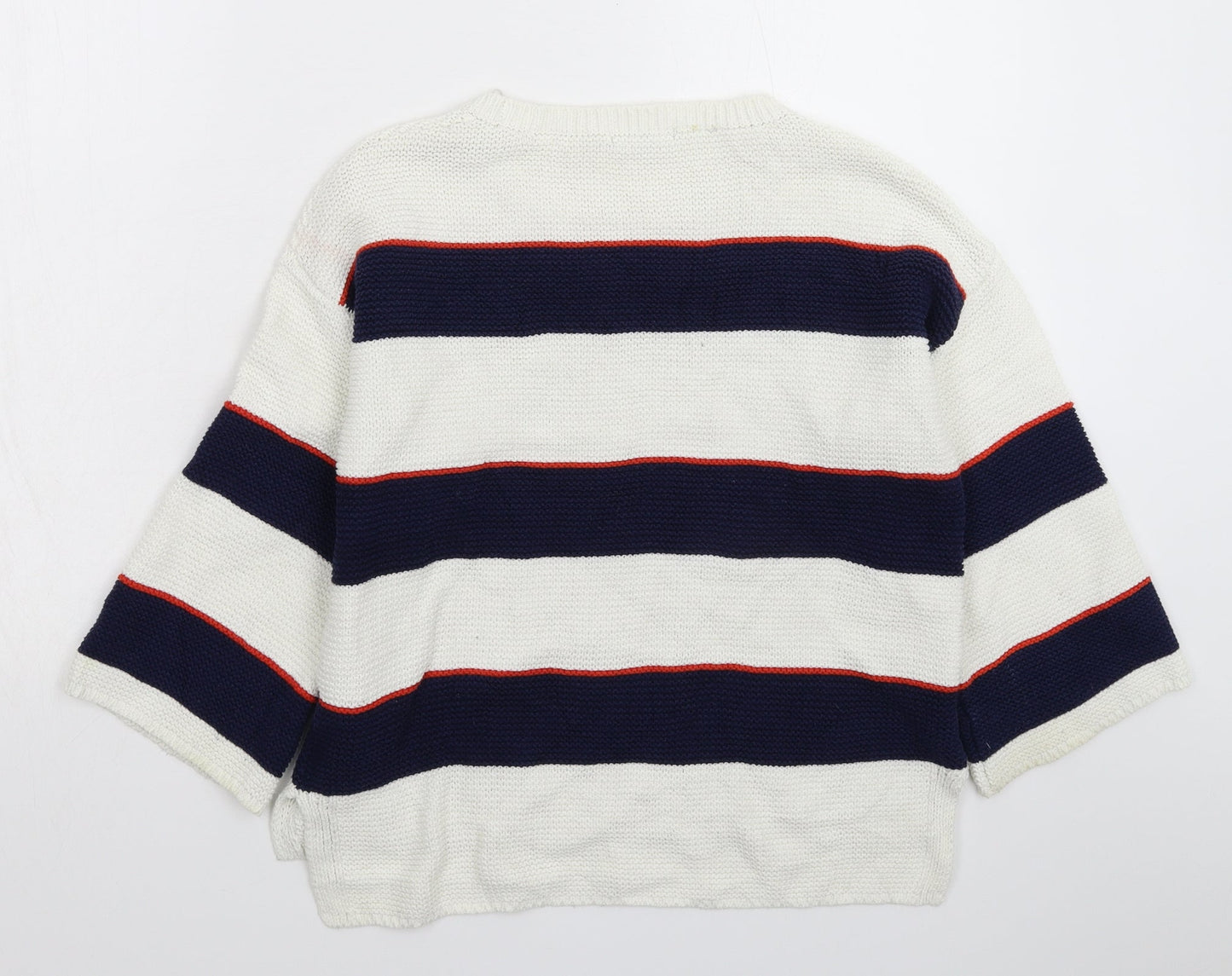 TU Womens Multicoloured Striped Knit Pullover Jumper Size 12