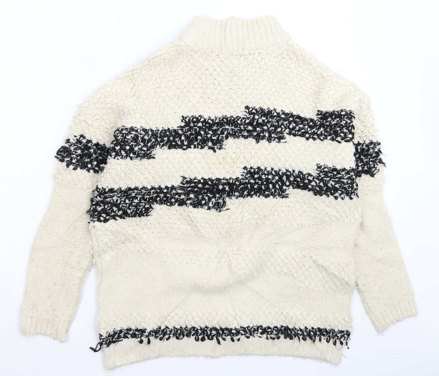 TU Womens White  Knit Pullover Jumper Size 10