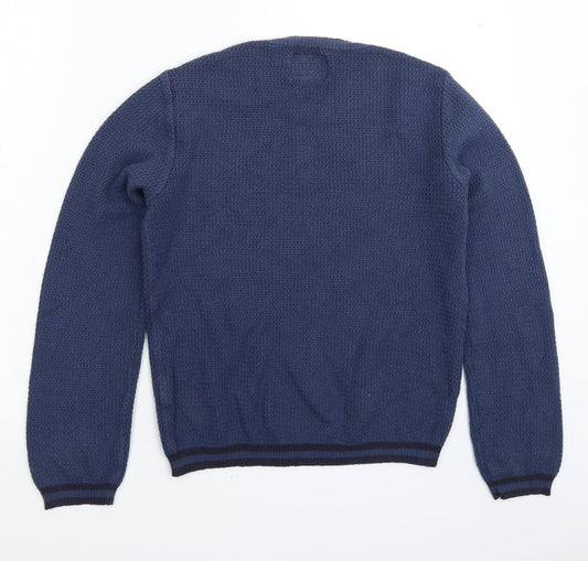 Topman Mens Blue  Knit Pullover Jumper Size S