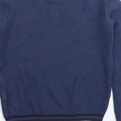 Topman Mens Blue  Knit Pullover Jumper Size S