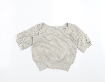 zazie Womens Beige   Pullover Jumper Size L