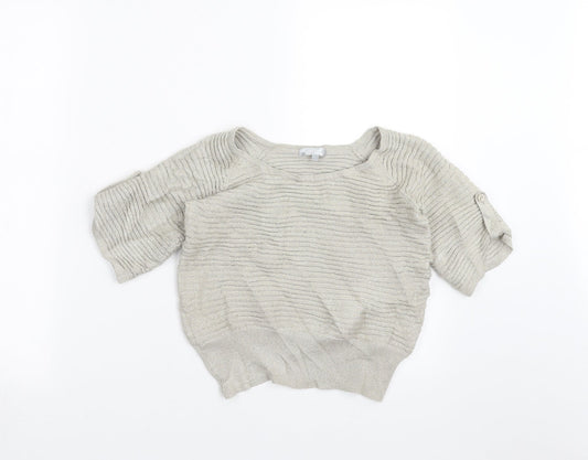 zazie Womens Beige   Pullover Jumper Size L