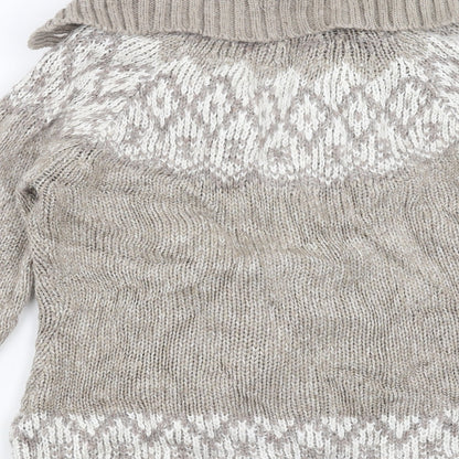 Womens UK Size M Marks and Spencer Beige Cardigan Jumper
