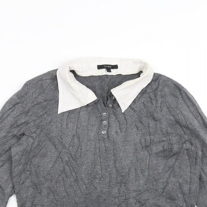 Linea Womens Grey  Knit Pullover Jumper Size S