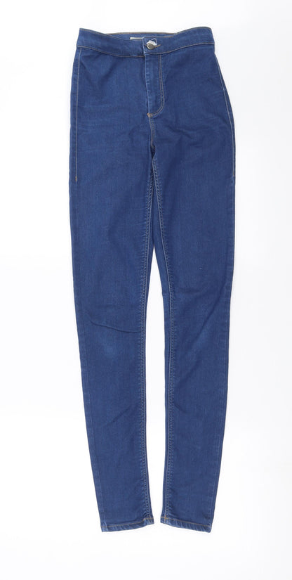 Topshop Womens Blue  Denim Skinny Jeans Size 24 in L30 in