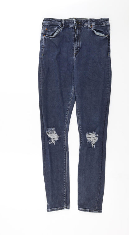 ASOS Womens Blue  Denim Skinny Jeans Size 30 in L28 in