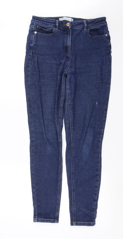 NEXT Womens Blue  Denim Skinny Jeans Size 12 L28 in
