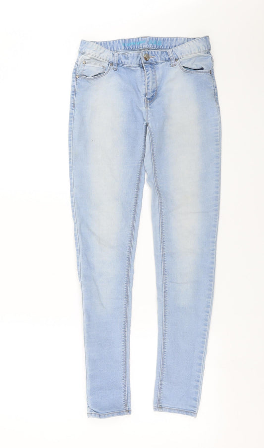 Primark Womens Blue  Denim Skinny Jeans Size 8 L29 in