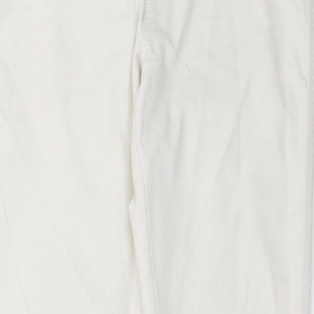 F&F Womens White  Denim Skinny Jeans Size 10 L30 in