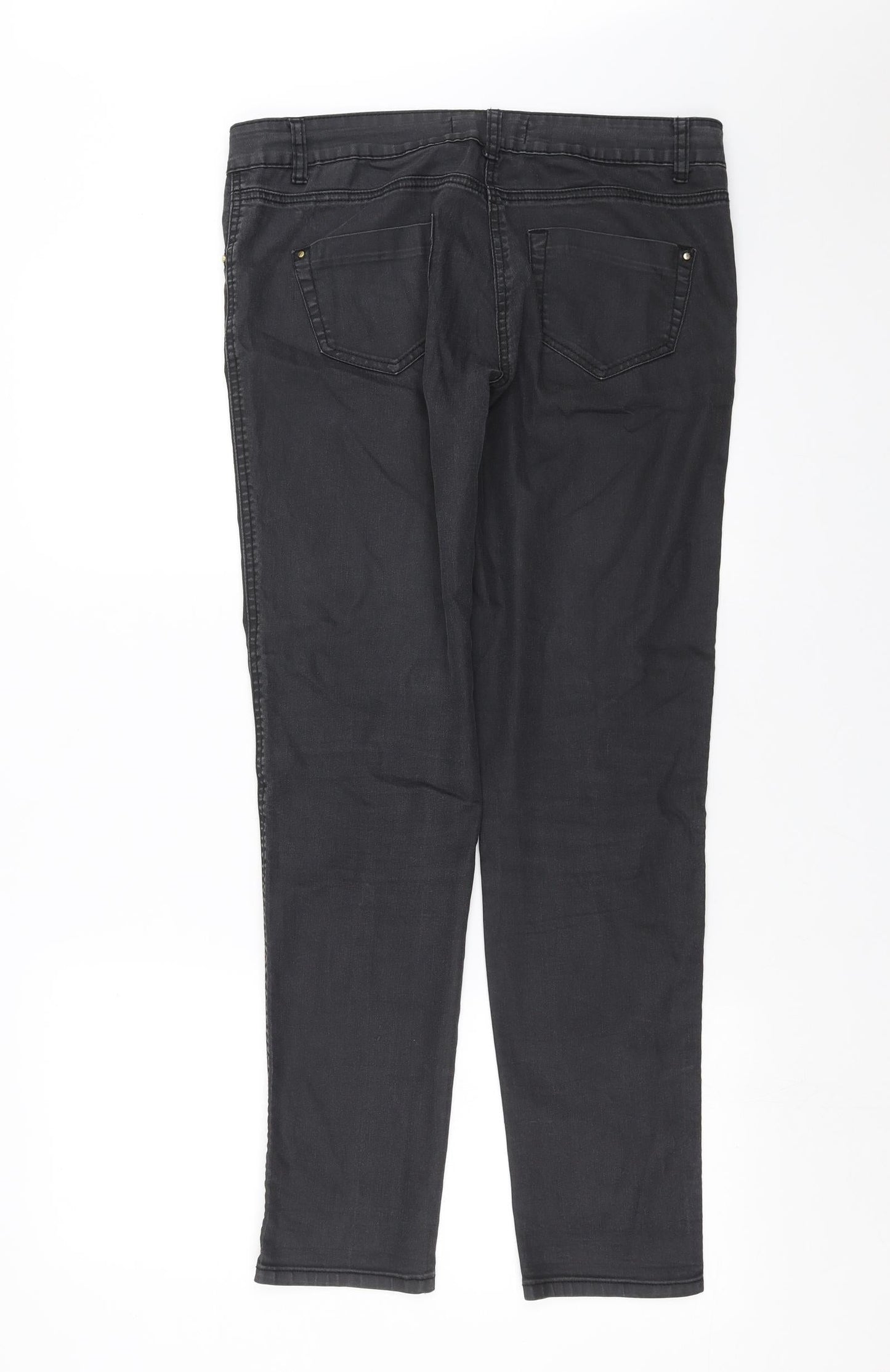 Internationale  Womens Grey  Denim Skinny Jeans Size 14 L29 in